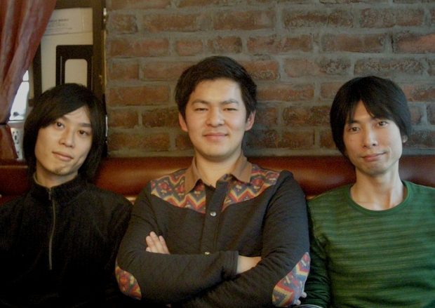 From left: Kyohei Teshima (CGO), Keisuke Shibata (CEO), and Akira Kudo (web developer)