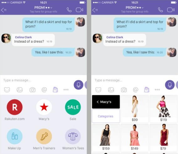 楽天傘下のメッセンジャーアプリ Viber アプリ内ショッピング機能をローンチ Macy Sやrakuten Comなどが参加 Bridge ブリッジ テクノロジー スタートアップ情報