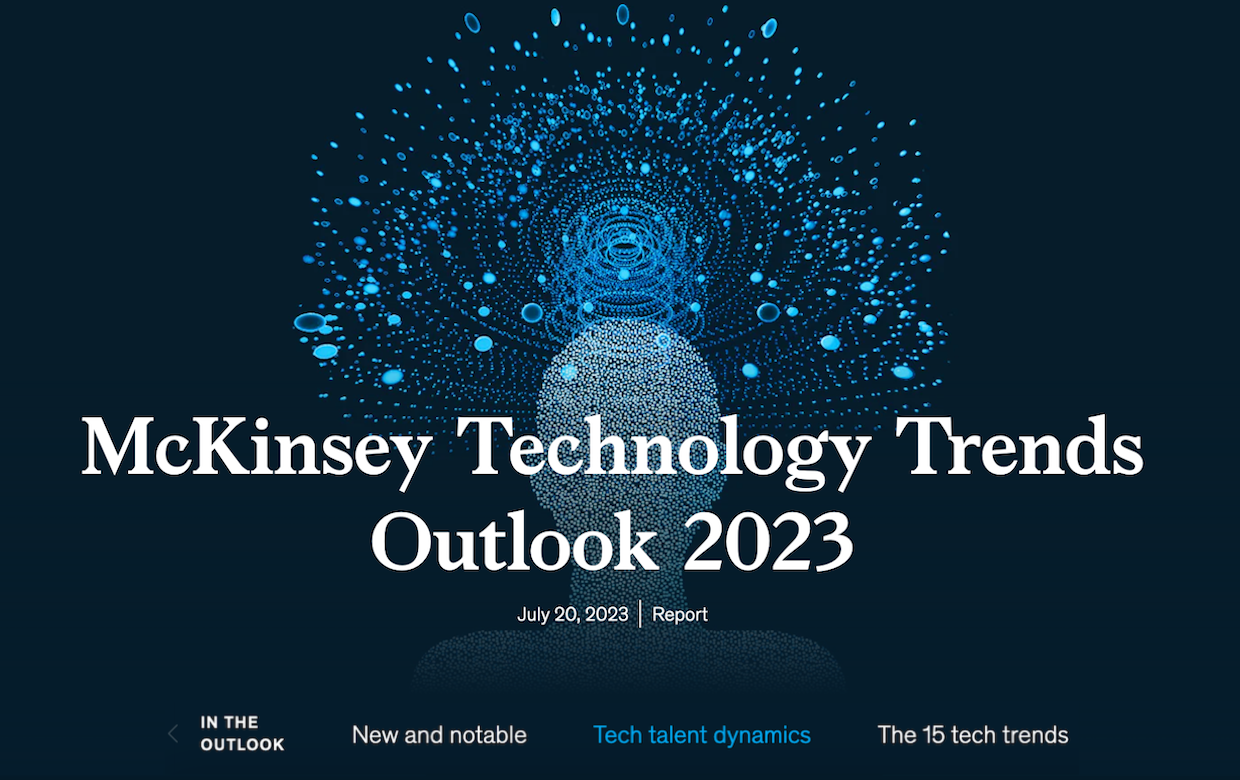 今年下半期、注目すべき15のテクノロジーとは——McKinsey Technology Trends Outlook 2023から